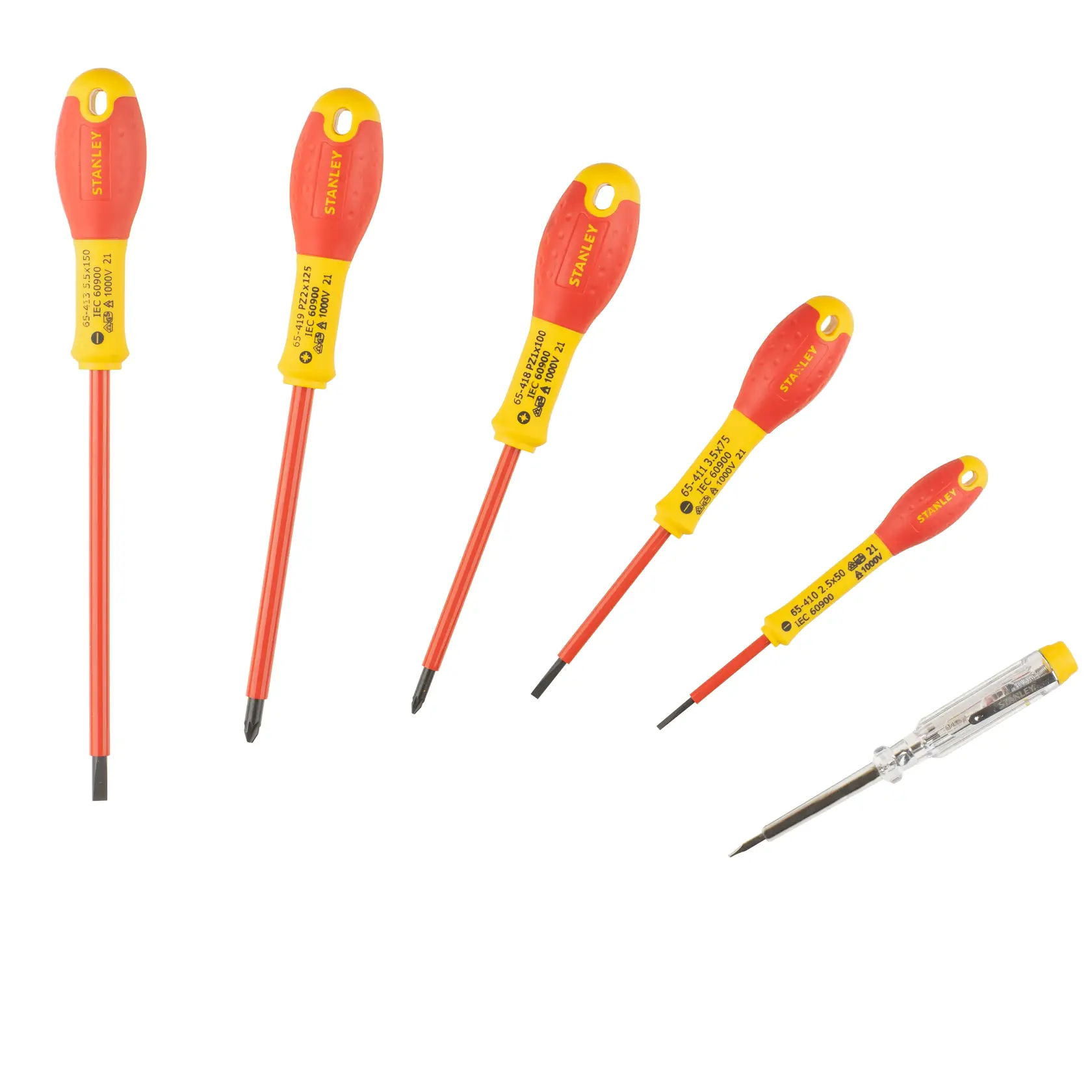 STANLEY® FATMAX® 6 piece Insulated Slotted Pozidriv Screwdriver Set