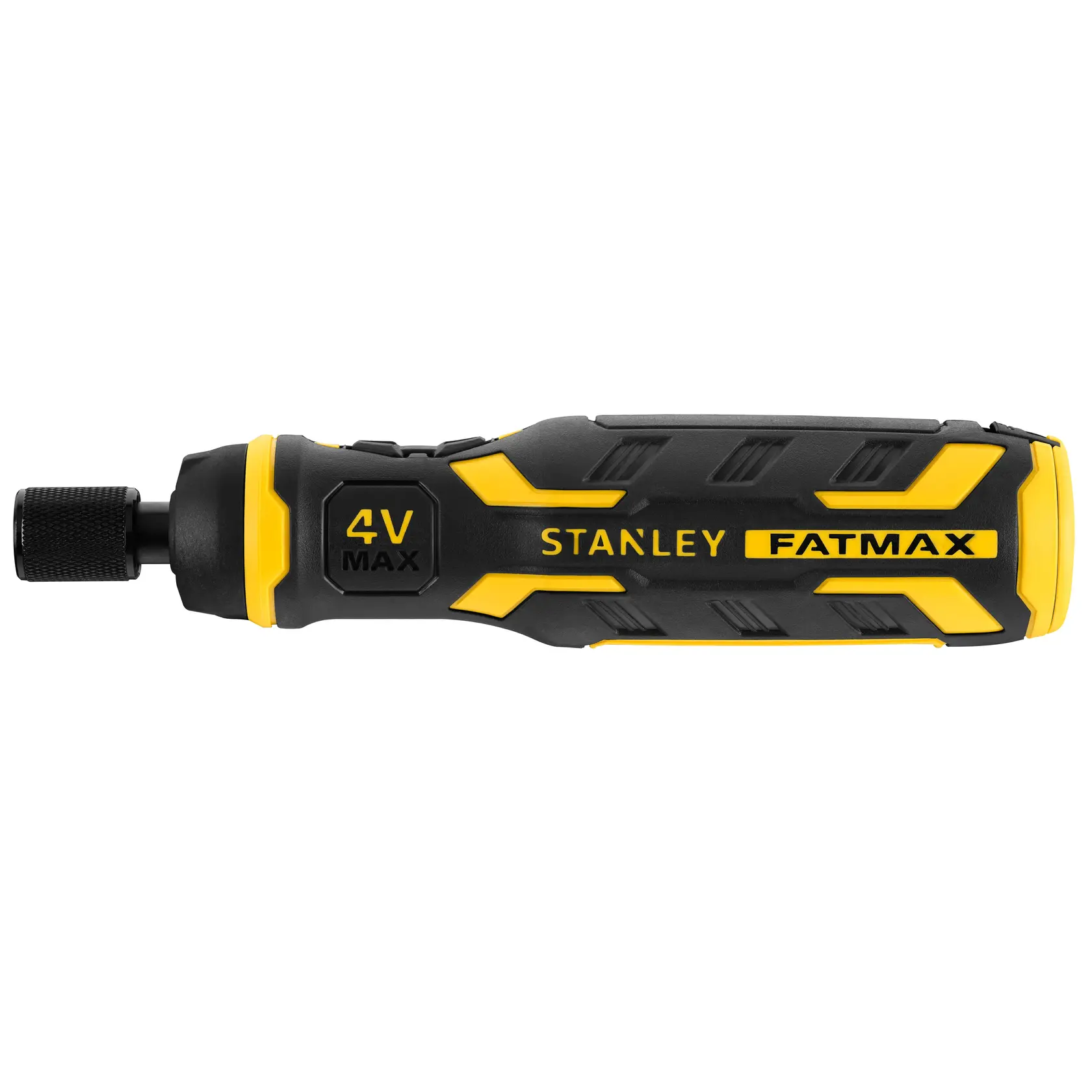 STANLEY FMHT66719-0 tournevis sans fil noir jaune, vue latérale, marques FATMAX et 4V Max visibles.
