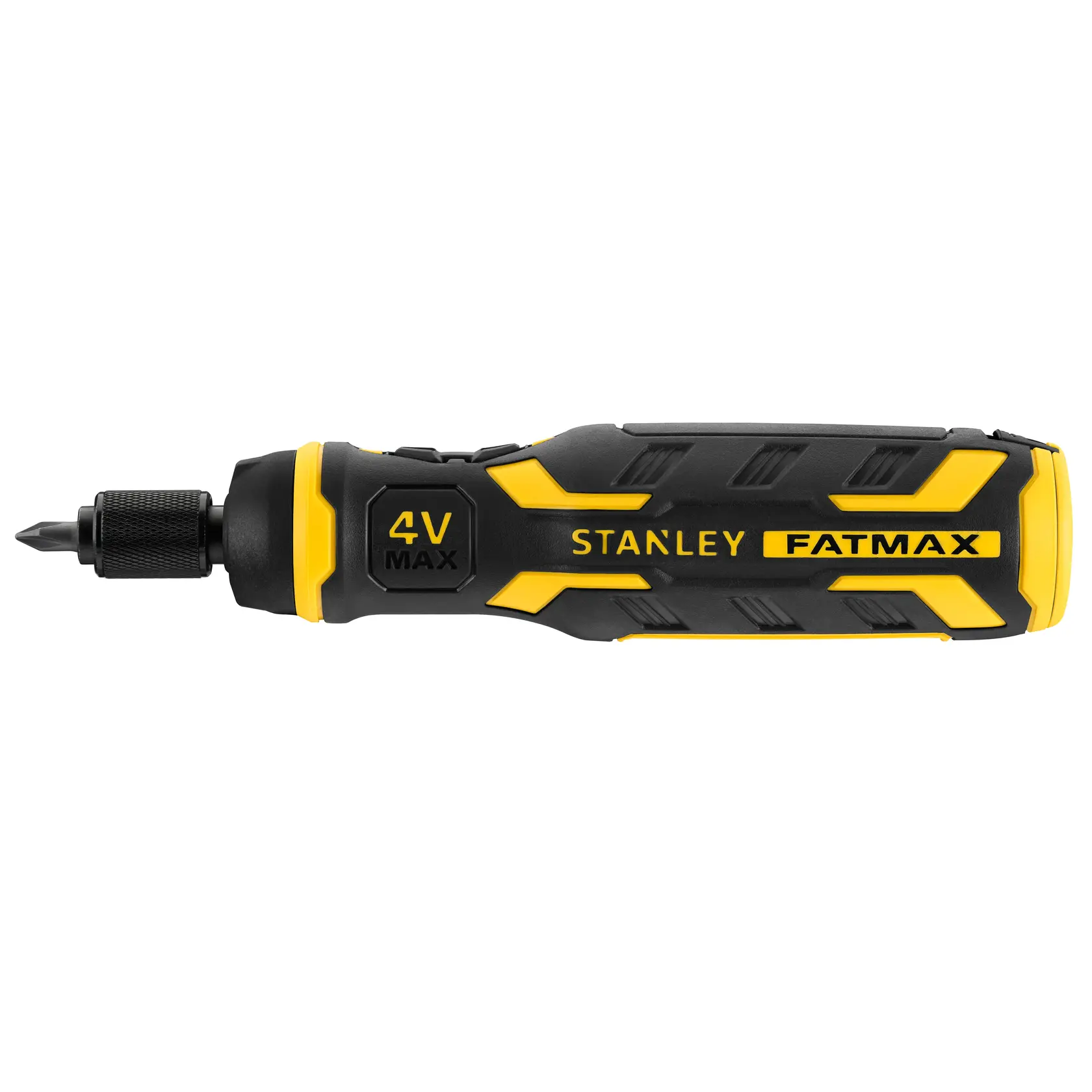 STANLEY FMHT66719-0 tournevis sans fil vue latérale, noir et jaune, 4V MAX, marque FATMAX.