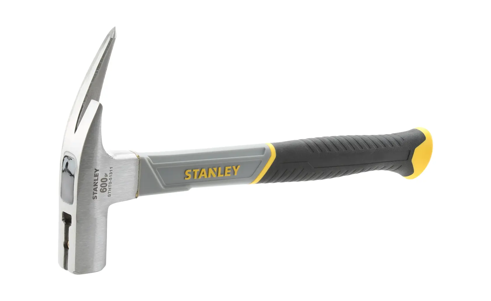 Foto des STANLEY STHT0-51311 Klauenhammers mit grauem und schwarzem Griff, Seitenansicht auf weißem Hintergrund.