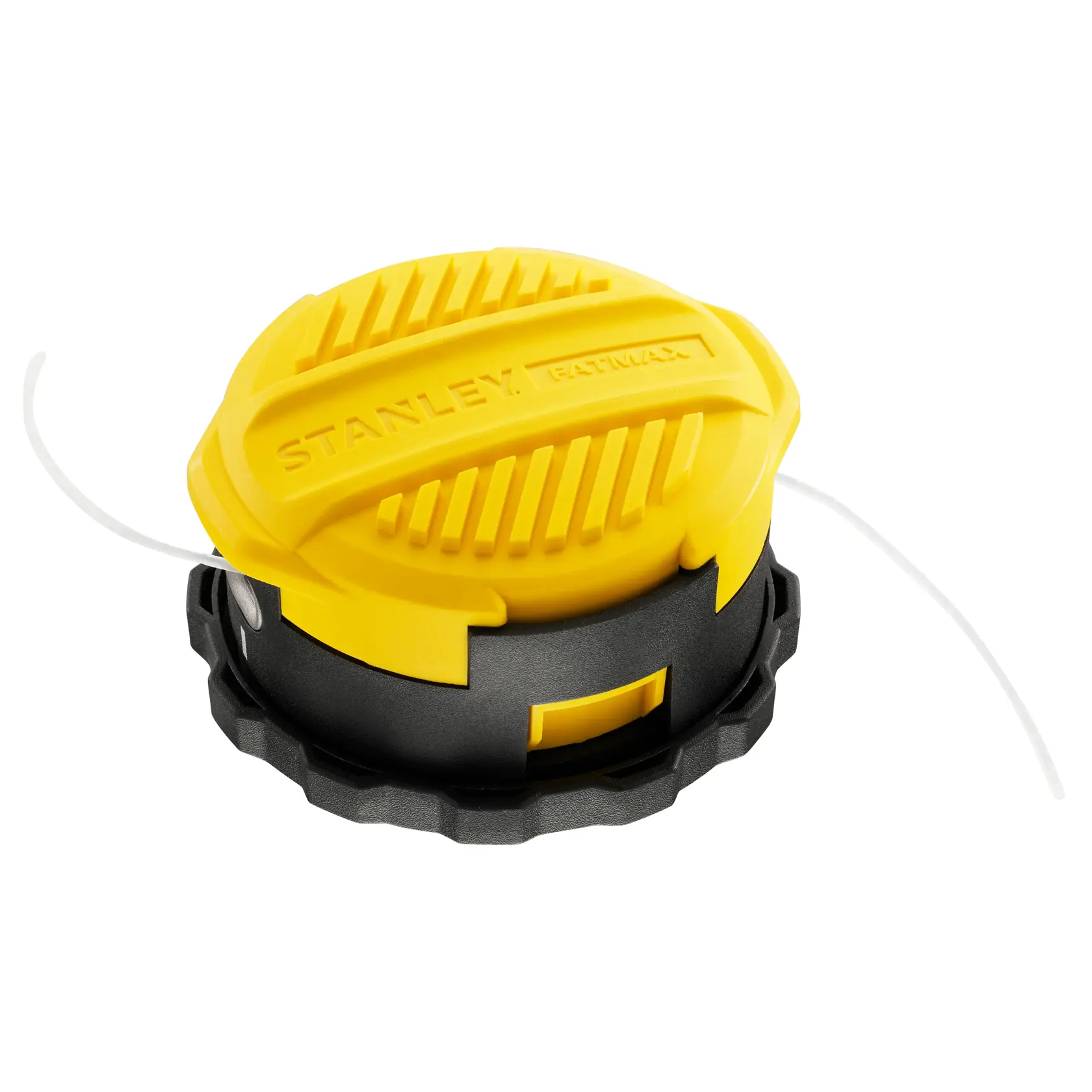 Bobine de coupe-bordures STANLEY STZST1226, jaune et noire, angle avant, sur fond blanc.